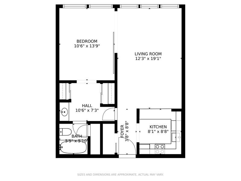 Downtown Honolulu 1 bedroom unit w/ Covered Parking property image