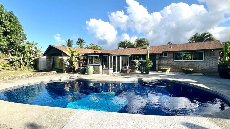 AVAILABLE NOW! 3 BED/2 BATH HOME IN KAILUA W/2 CAR CARPORT, YARD, POOL AND CLOSE TO BEACH!! property image