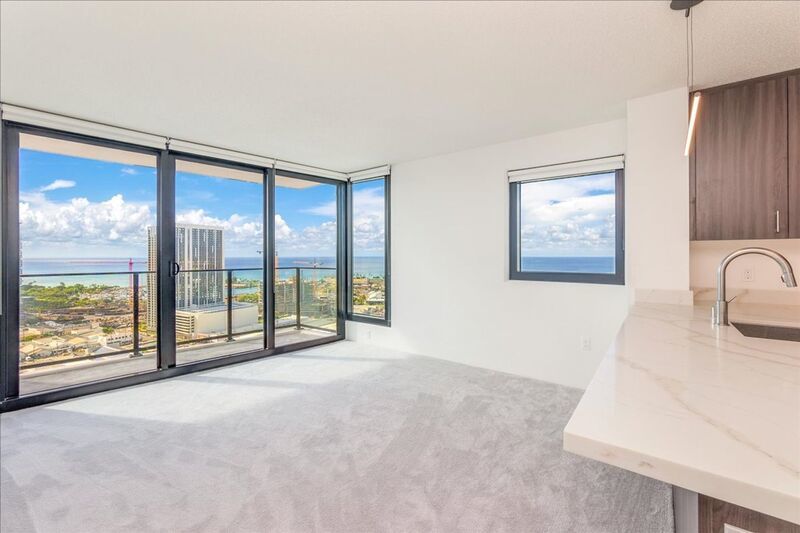 High Floor 2 BED/2 BATH/2 PRKG in brand new ILILANI - W/D INSIDE, LANAI, Corner Unit w/ Ocean View!! property image