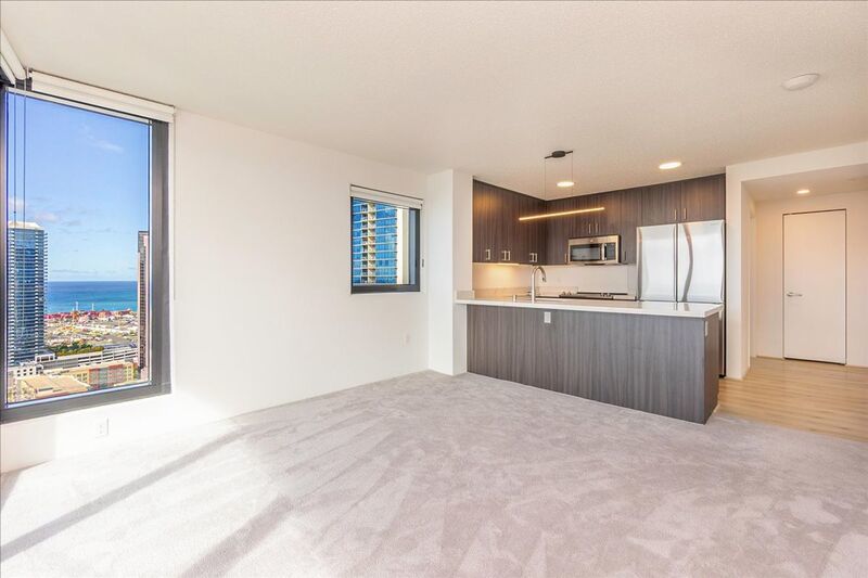 High Floor 2 BED/2 BATH/2 PRKG in brand new ILILANI - W/D INSIDE, LANAI, Corner Unit w/ Ocean View!! property image
