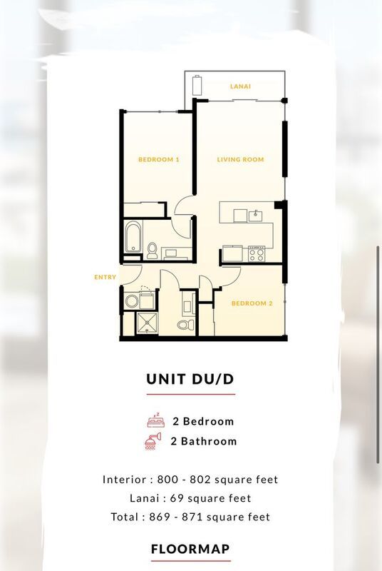 High Floor 2 BED/2 BATH/2 PRKG in brand new ILILANI - W/D INSIDE, LANAI, Corner Unit w/ Ocean View!! property image